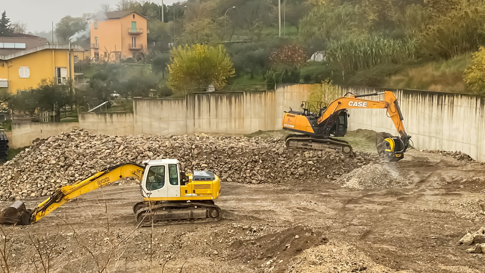 Il cantiere del ponte Santo Spirito