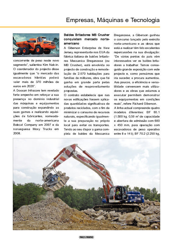  - Baldes Britadores MB Crusher conquistam mercado norteamericano