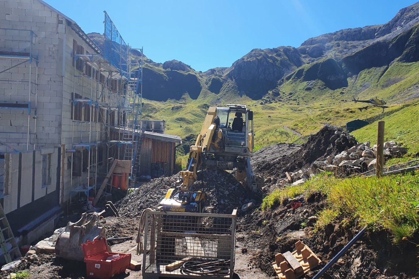 Eine Baustelle auf 1844 m Höhe