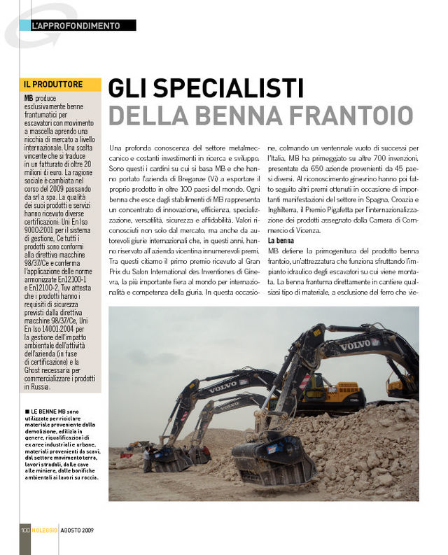  - Gli specialisti della benna frantoio 