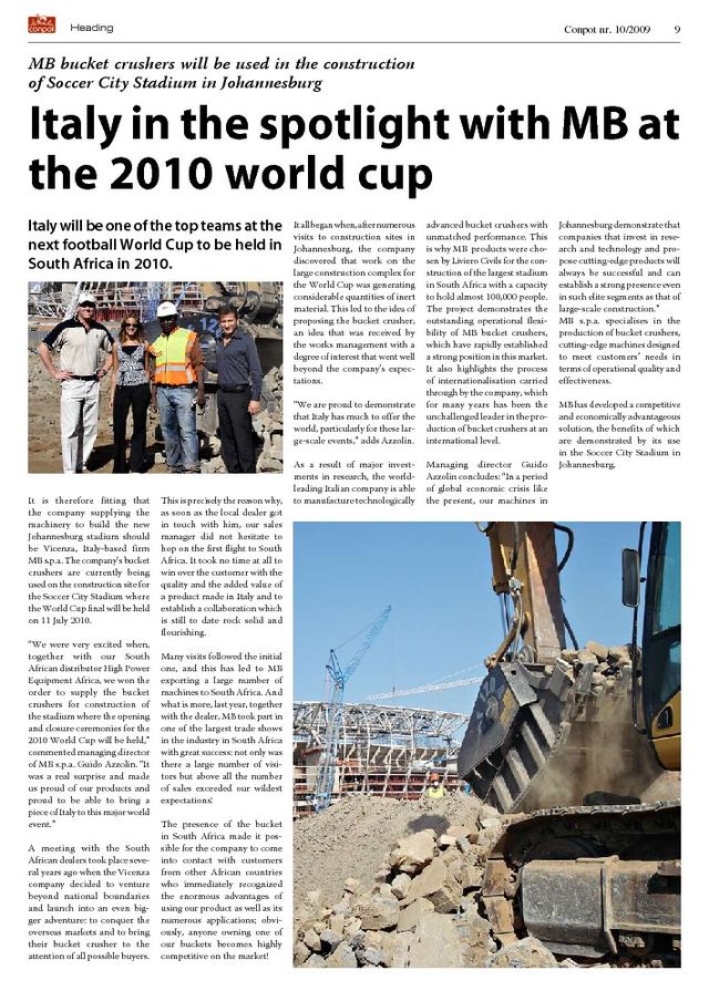  - Italy in the spotlight with MB at the 2010 world cup