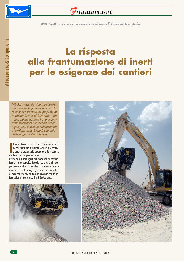  - La risposta alla frantumazione di inerti per le esigenze dei cantieri