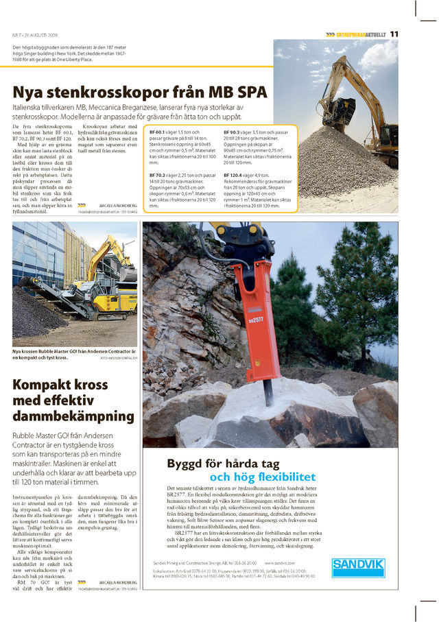  - Nya stenkrosskopor från MB SPA