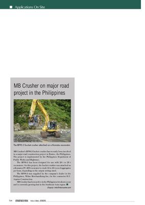 MB Crusher on major road project in the Philippines