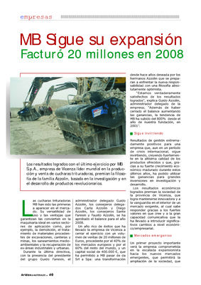 MB Sigue su expansión: facturó 20 millones en 2008