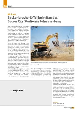Backenbrecherlöffel beim Bau des Soccer City Stadion in Johannesburg