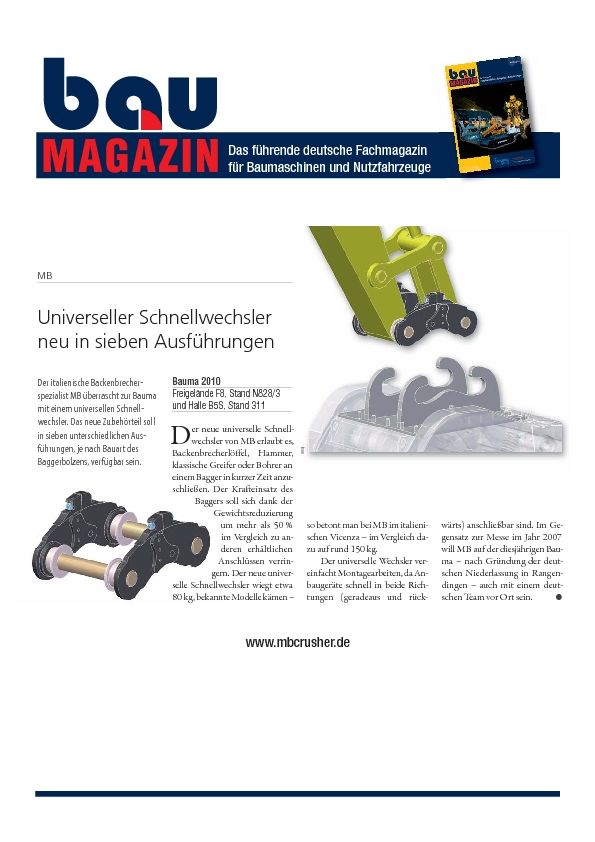  - Universeller Schnellwechsler neu in sieben Ausführungen