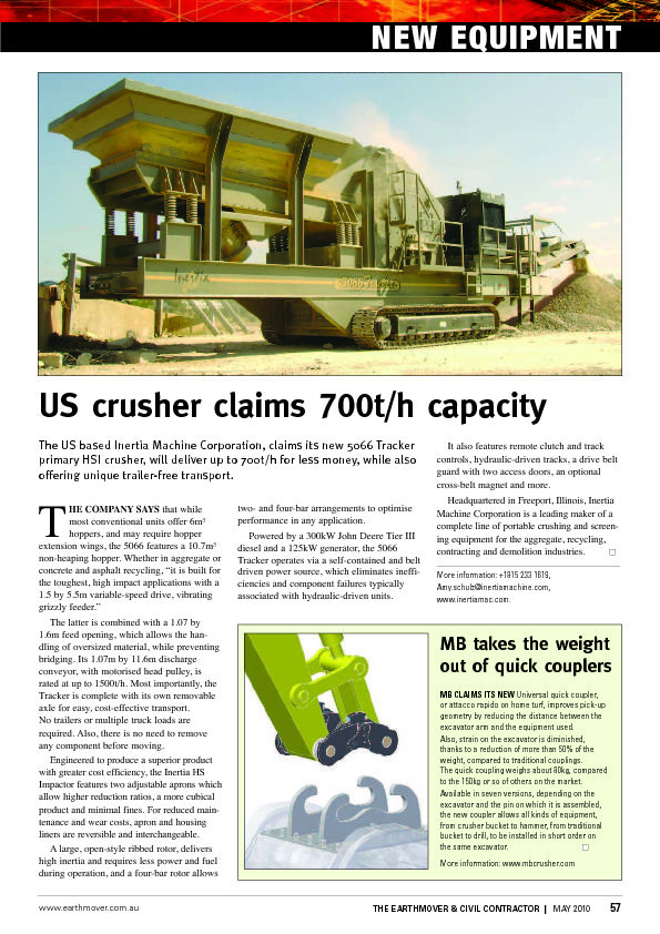  - MB takes the weight out of quick couplers