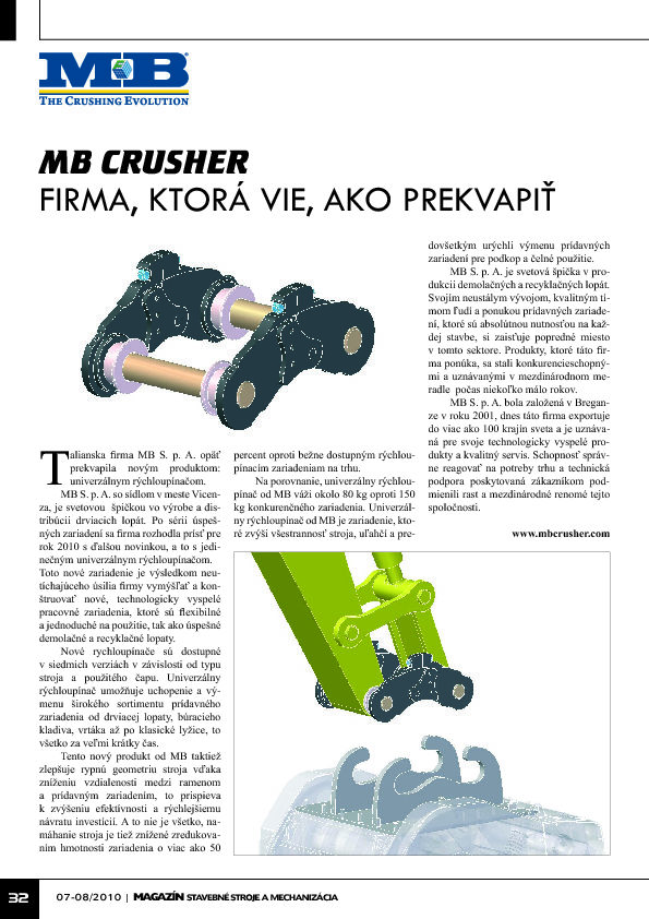  - MB crusher FIRMA, KTORÁ VIE, AKO PREKVAPIŤ