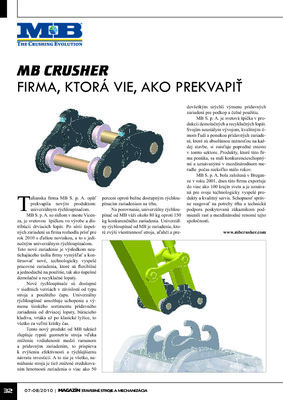 MB crusher FIRMA, KTORÁ VIE, AKO PREKVAPIŤ