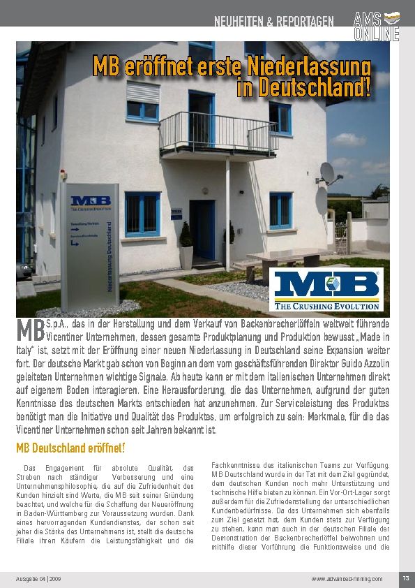  - MB eröffnet erste Niederlassung in Deutschland!