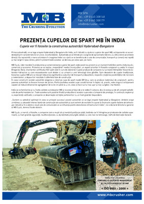 PREZENÔA CUPELOR DE SPART MB ÎN INDIA