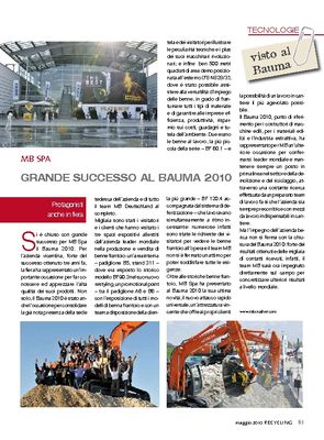 Grande successo al Bauma 2010