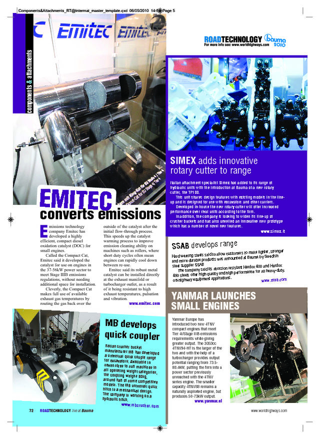  - MB develops quick coupler