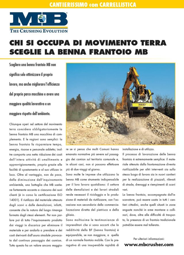  - Chi si occupa di movimento terra sceglie la Benna Frantoio MB