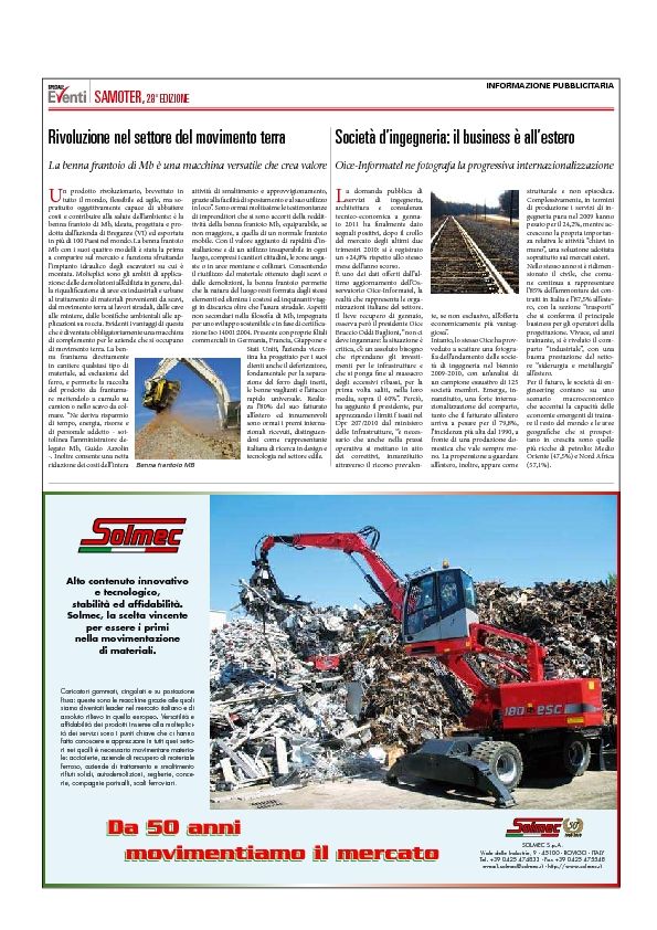 - Rivoluzione nel settore del movimento terra