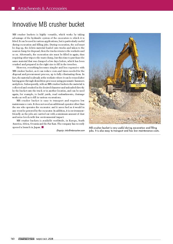  - Innovative MB crusher bucket