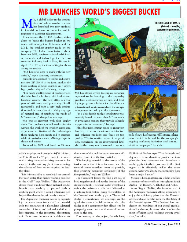  - MB launches world 's biggest bucket