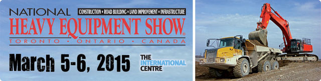  - March 2015 - MB buckets will be exhibited at the NATIONAL HEAVY EQUIPMENT SHOW Toronto!