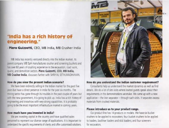  - "India has a reach history of engineering"