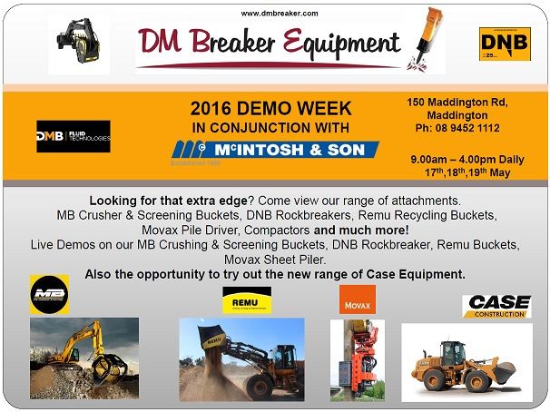 MB invites you to MB Demo Days, 17th - 19th May 2016, Perth - Australia!