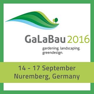  - Besuchen Sie uns auf der GaLaBau 2016 in Nürnberg vom 14.09.2016 - 17.09.2016