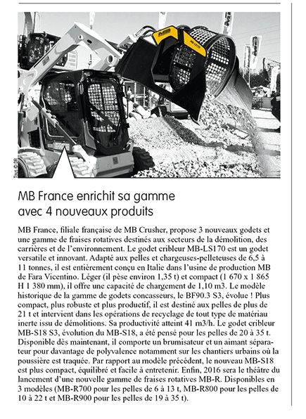  - MB France enrichit sa gamme avec 4 nuveaux produits