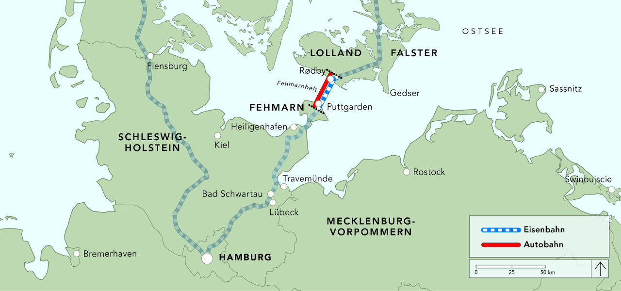 The world’s longest road and rail tunnel will connect Denmark and Germany