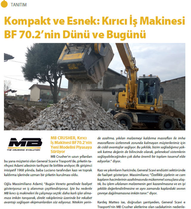  - MB Crusher, Kırıcı İş Makinesi BF70.2’nin Yeni Modelini Piyasaya Sürüyor