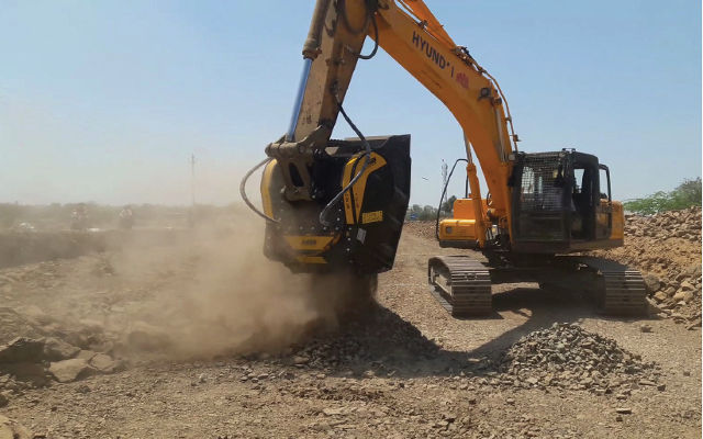 Executing 20km of Concrete Road under PMJSY in Madhya Pradesh.