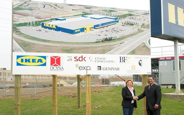 IKEA construction in Québec