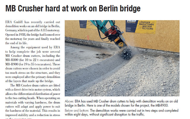  - MB Crusher hard at work on Berlin bridge