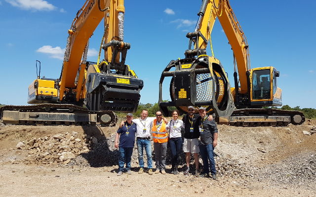Demo live de MB Crusher y Hyundai Construction Equipment en San José