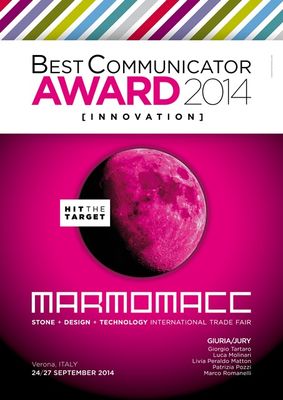 MB won the BEST COMMUNICATOR AWARD at Marmomacc 2014