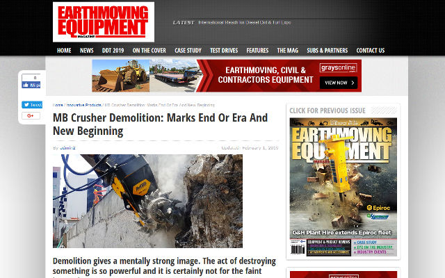  - MB Crusher Demolition: Marks the End Of An Era And a New Beginning