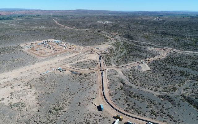 The Vaca Muerta gas pipeline in Argentine Patagonia.