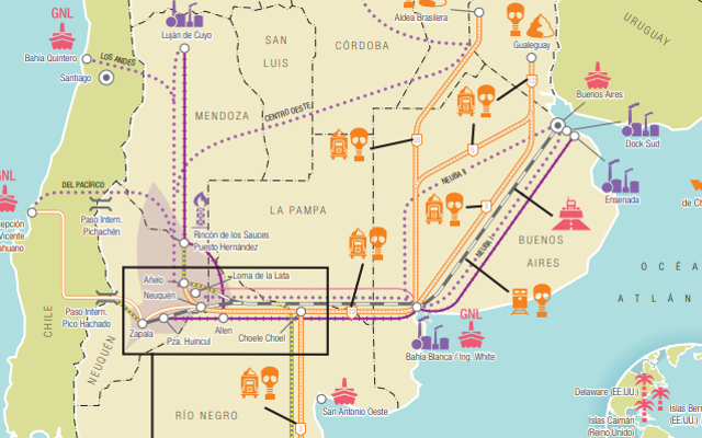 Vaca Muerta gas pipeline.