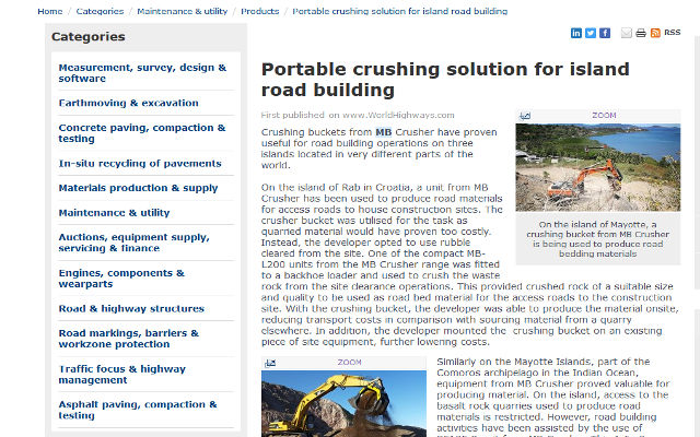  - Portable crushing solution for island road building