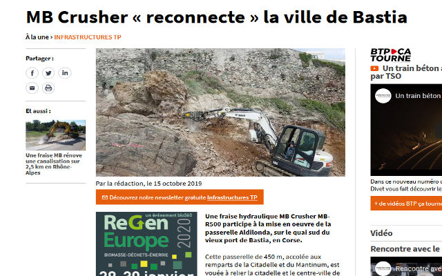  - MB Crusher « reconnecte » la ville de Bastia