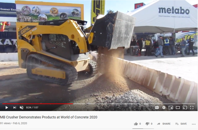  - MB Crusher Demonstrates Products at World of Concrete 2020