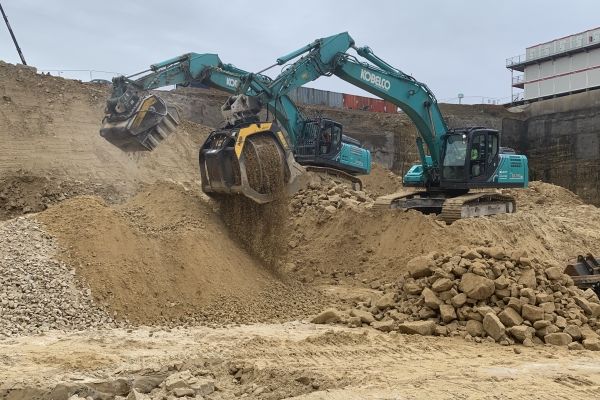 excavation and leveling work for the new European Commission buildings.