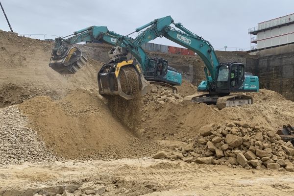 travaux d'excavation et de terrassement des nouveaux bâtiments de la Communauté européenne