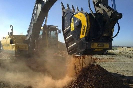 They bought their MB crusher bucket in 2012 and they're using it nine hours a day for six days a week