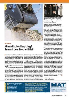 Mineralisches Recycling? Gern mit dem Brecherlöffel!