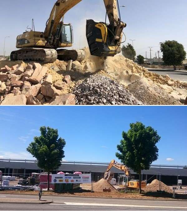 urban road construction in Morocco