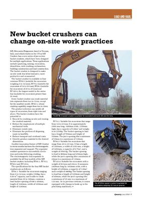 New bucket crushers can change on-site work practices