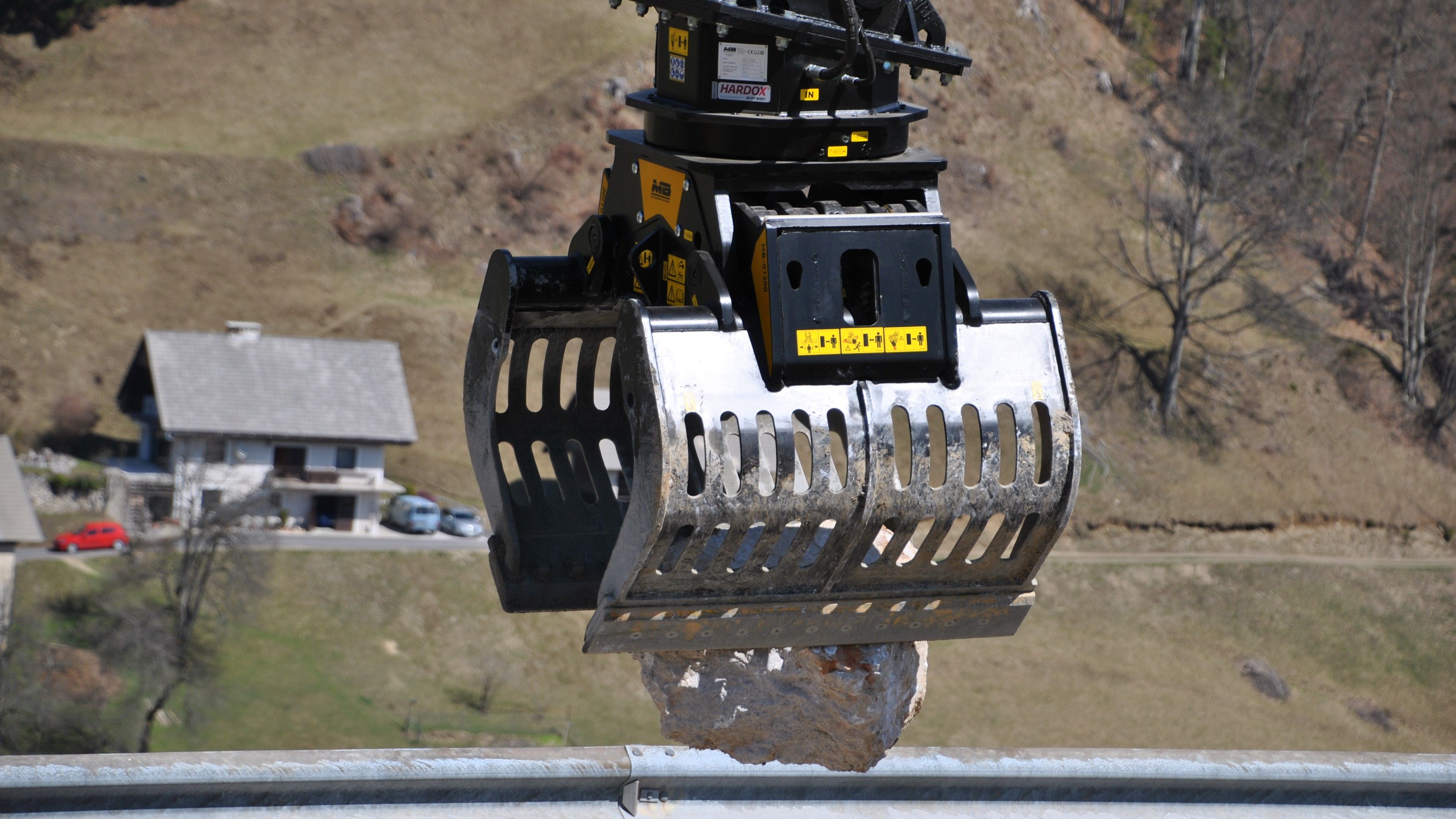 One of the buckets on the demo lineup is a crowd favorite, the BF90.3 crusher bucket.